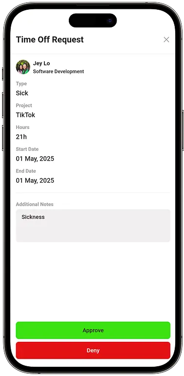 Accrual dashboards mobile view